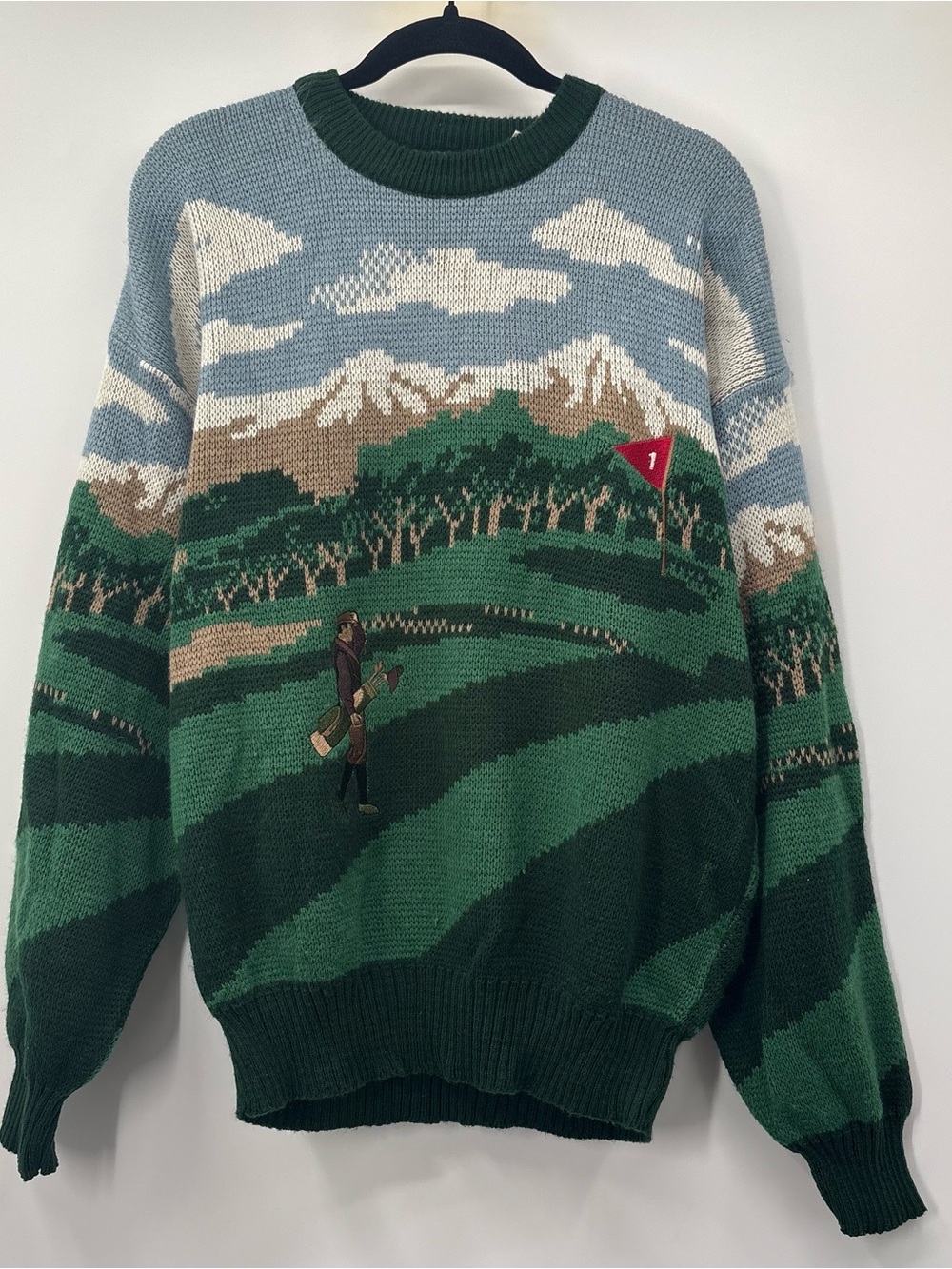 Scenic Golf Landscape Crewneck Sweater - Unbranded